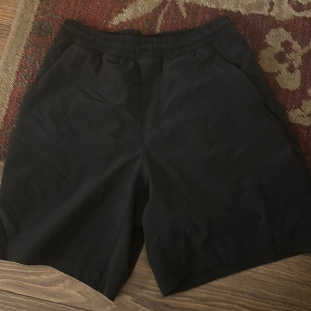 Lululemon  Black Men's 7 in Pace Breaker Liner less Shorts With Pockets Sz Small